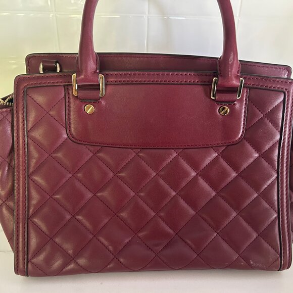 Michael Kors Selma Large Zip Quilted Leather Satchel Bag Purse - LIKE NEW! - Picture 6 of 9